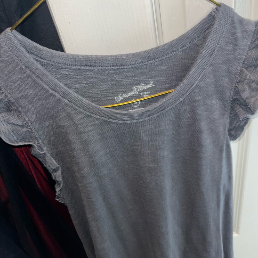 Universal Thread Gray Flutter Maxi Dress - Picture 3 of 4